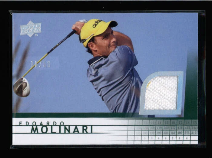 EDOARDO MOLINARI 2013 SP GAME USED GOLF #R38 USED WORN RELIC #16/50 BA2320 - Image 1 of 1