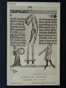 Mediaeval Sport ACROBATIC DANCING c1905 Postcard by Oxford University - Bild 1 von 2