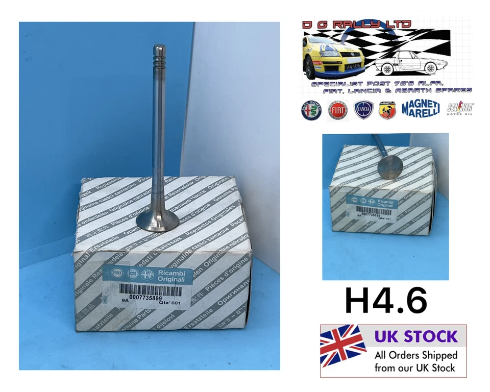 New Genuine OEM Alfa Fiat Lancia 2.0 20v 26mm Outlet Exhaust Valve 7735899 - Image 1 of 1