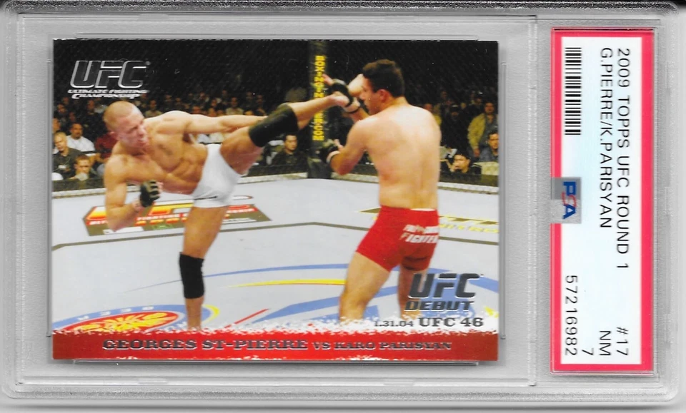 2009 Topps UFC Georges St-Pierre GSP PSA 7 RC #17 LOW POP UNDERGRADED Round 1 - Image 1 of 1