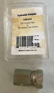 Midwest Hydra-Line 1405-6-8 Hydraulic Adapter 3/8" Female to 1/2" Female - Picture 1 of 3