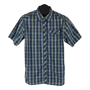 Merrell Opti-Wick Pearl Snap Shirt Men's Size Medium Plaid Short Sleeve Outdoor - Picture 1 of 12