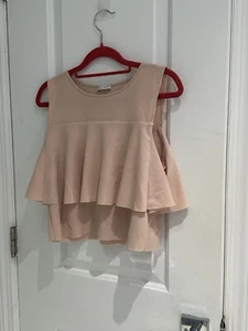 Top Zara Tejido Para Mujer Rosa Claro Sin Mangas Verano Informal Con Capa Look Talla L - Imagen 1 de 11