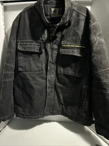 Pepe Jeans Heavy Denim Workwear Style Full Zip Jacket 2XL Vintage Y2K - Picture 1 of 11