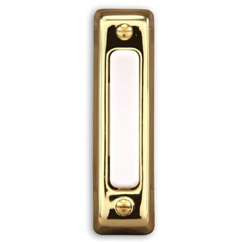 1 x 6 x 2.75 Wired Doorbell - Brass Cover