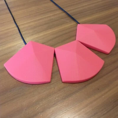 Red Orange Silicone Teething Beaded Necklace Sensory Jewellery Teether BPA free - image 1 of 3