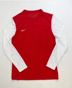 Camiseta deportiva de fútbol Nike US LS Tiempo Premier II roja blanca para hombre talla L NUEVA DH8046-657 - Imagen 1 de 2