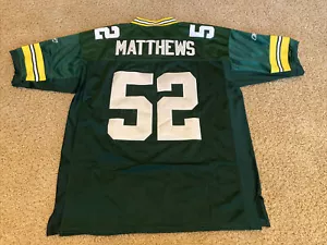 Green Bay Packers Clay Matthews NFL maglia verde calcio uomo taglia 54 Reebok - Foto 1 di 8