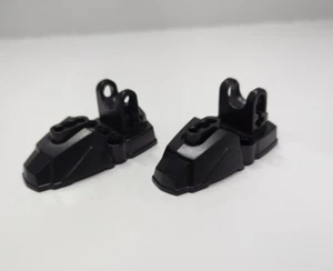 2 Hero Factory Super Heroes Lego 90661 Foot Feet Genuine Lego Parts Black - Picture 1 of 5
