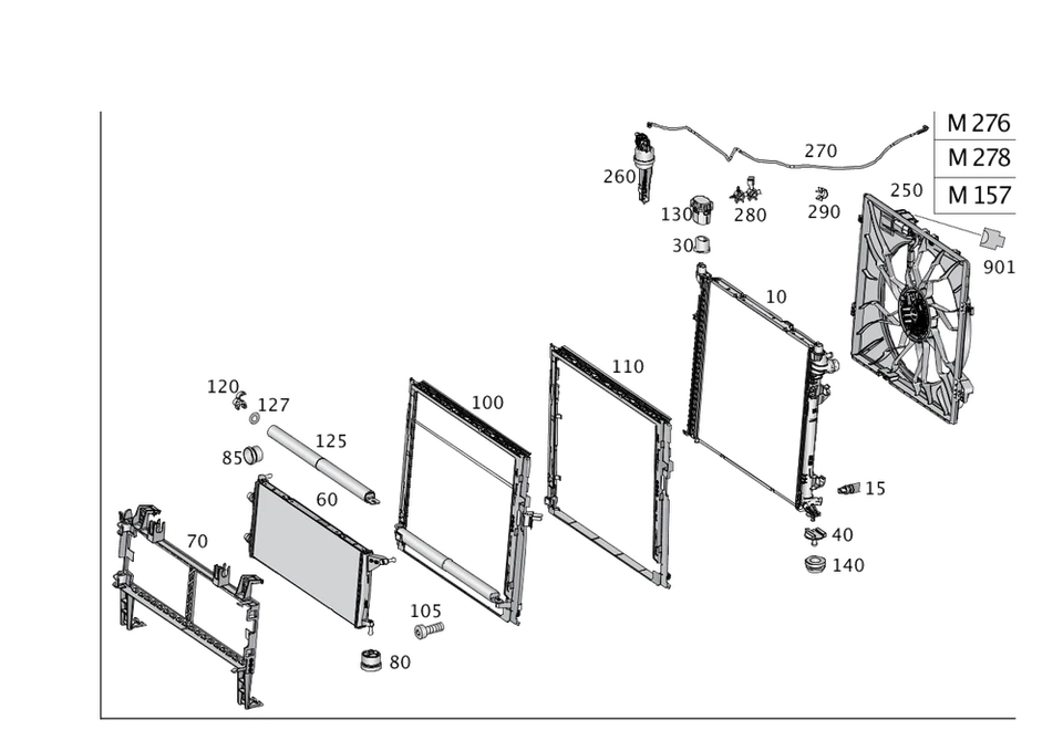 Radiador original Mercedes-Benz 099-500-46-03 Foto 1 de 1