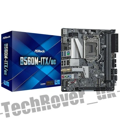 ASRock B560M-ITX/ac Mainboard, LGA1200, mini-ITX > DDR4 4600+ MHz bis i9 11Gen. - Image 1 of 4