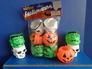 GRUPO DE 11 TAZAS DE CARAMELO MOLDE SOPLADO HALLOWEEN - JOL, ESQUELETO, MONSTRUO - Imagen 1 de 2