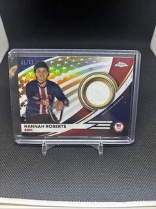 Hannah Roberts Topps Chrome Olympics Gold Refractor Relic Patch Card /50 - Picture 1 of 2