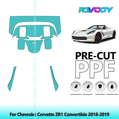 PreCut Paint Protection PPF Kit For Chevrolet Corvette ZR1 Convertible 2018-2019 - Image 1 of 4
