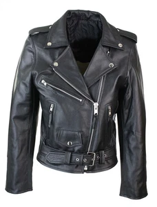 Women's Jacket Genuine Cowhide Leather Slim fit Biker Designer Jacket- - Picture 1 of 6