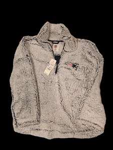 Women's NFL New England Patriots 1/4 Zip Pullover Sherpa Jacket Size XXL NWT - Picture 1 of 5