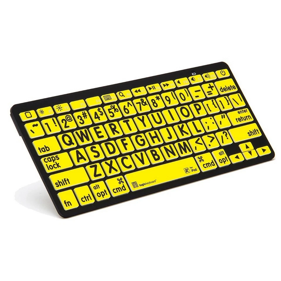 Logickeyboard LargePrint Bluetooth Black on Yellow Keyboard Wireless - Image 1 of 1