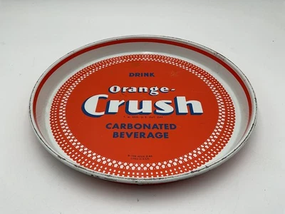 Vintage 1946 Orange Crush Metal Advertising Serving Tray Sign Soda Pop Beverage - Image 1 of 4