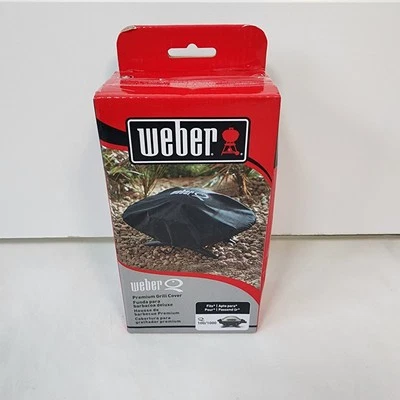 Weber Premium Grill Cover Series Q 100/1000 Black 7110 Weather Resistant Fabric  - Image 1 of 4