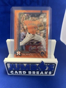 2025 Topps Chrome #292 Ronel Blanco Orange Wave 1/25 FIRST ON PRINT ASTROS - Picture 1 of 3