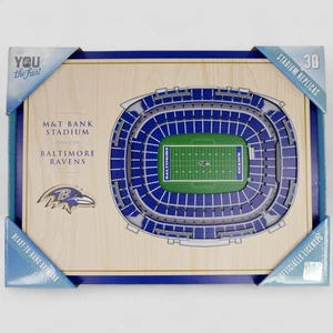 NFL Baltimore Ravens StadiumViews 3D Wall Art M&T Bank Stadium Man Cave Display - Picture 1 of 11