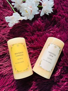 Valentine Pillar Candle Aromatherapy Luxury Scented Candle Pack of 2 - Picture 1 of 4