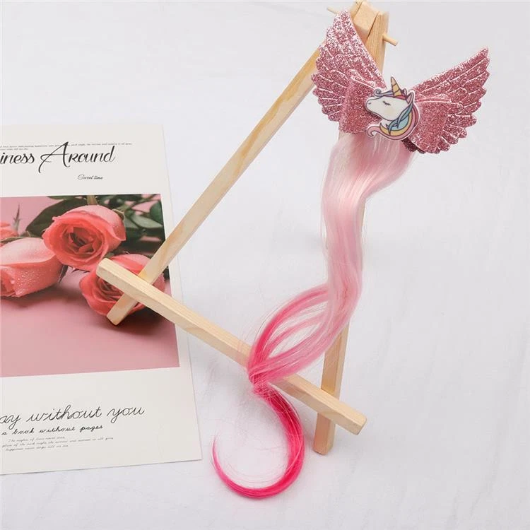 Clip de pelo cola de caballo unicornio - extensión de pelo - elige tu color Foto 1 de 4