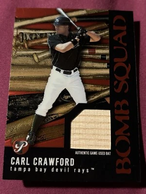 2003 Topps Pristine Bomb Squad Relics #PBS-CC Carl Crawford Bat Devil Rays - Image 1 of 2