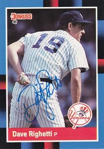 DAVE RIGHETTI NEW YORK YANKEES SIGNED 1988 CARD A'S GIANTS WHITE SOX BLUE JAYS - Picture 1 of 1