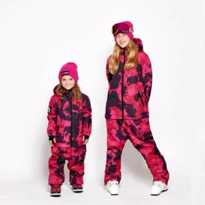 Oneskee Kids 2-in-1 Snow Suit Pink Tie Dye Girls 11-12 Excellent Condition - Picture 1 of 7