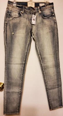 Hint Classic Skinny Light Wash Low Rise Jeweled Jeans Sz 28 ( Actual 30x30) - Image 1 of 4