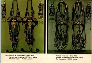 Portugiesische Pferdegeschirre Nationale Kutsche Museum Postkarte 18. und 19. Jahrhundert - Bild 1 von 2