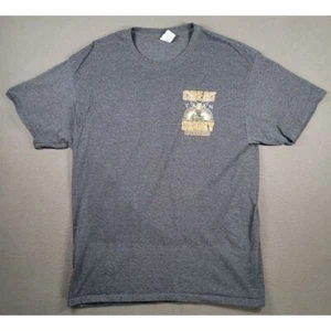 Great Smokey Mountains Camicia Uomo L Grigio Logo Grafico Fruit of the Loom Buck - Foto 1 di 8