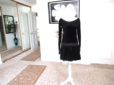 Mameluco de terciopelo JUICY COUT URE regaliz negro talla S ¡RARO! NUEVO $165 Foto 1 de 4