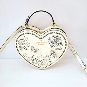 Bolso Bandolera Kate Spade KL039 Otro Love Shack Corazón Perforado Merengue - Imagen 1 de 7
