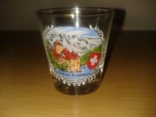 Vintage 'Chillon Montreaux' Switzerland souvenir shot glass. (C39)