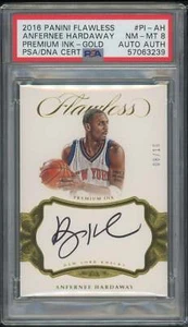 2016-17 Panini Perfetto Premium Ink Anfernee Hardaway PI-AH Gold PSA 8 Penny - Foto 1 di 2