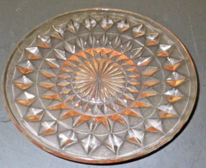 Jeannette Glass WINDSOR DIAMOND Pink Bread & Butter Plate 6” Depression 1936-46 - Picture 1 of 3