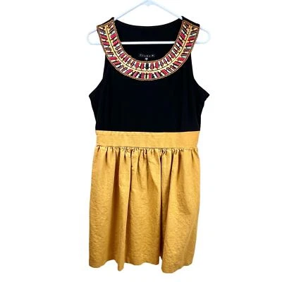 Vestido Tiana B Tribal Mujer Colorido Bordado Sin Mangas Talla 12 Foto 1 de 4