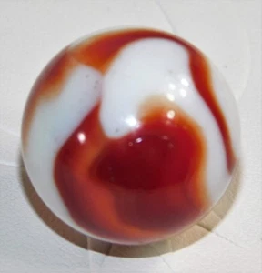 ATQ PELTIER STRAWBERRIES CREAM RAINBO SWIRL SHOOTER MARBLE 13/16 #4 - Picture 1 of 3