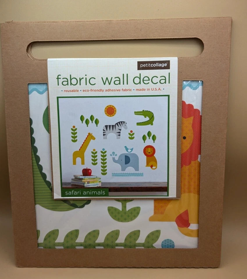 Kids Room Decor Petit Collage Safari Animals Zoo Nursery Decoration