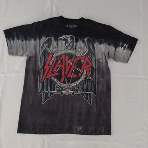Slayer Shirt Men Medium Liquid Blue Tie Dye Concert Tee A11 - Picture 1 of 9