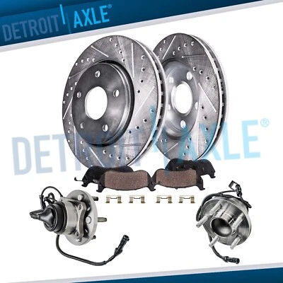 Cojinetes de cubo de rueda de pastilla de rotor de freno perforados delanteros para Crown Victoria Town Car Foto 1 de 4