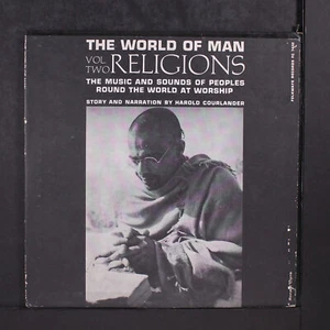 HAROLD COURLANDER: the world of man - vol. two: religions FOLKWAYS 10" LP 33 RPM - Picture 1 of 2