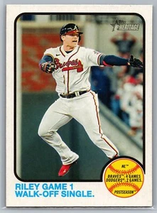 2022 Topps Heritage 2021 Postseason Baseball #205 Austin Riley Atlanta Braves - Picture 1 of 2