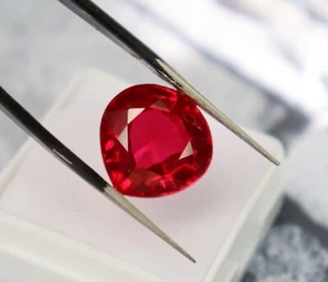 Pietra preziosa certificata sfusa taglio pera rubino rosso naturale 10,20 ct. - Foto 1 di 6