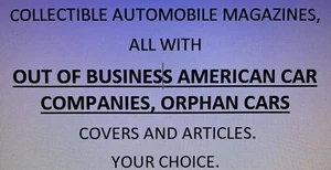 American cars, defunct, covers/articles Collectible Automobile Mag.-Your choice - Imagen 1 de 25