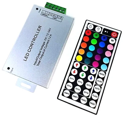 44 Key IR Control for SMD 3528 LED Strip Wireless RGB Controller DC 12V 24V - Image 1 of 4