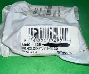 Tuerca de bloqueo hexagonal de nyl Arctic Cat OEM 5/16-18 Z&Y 8040-426 (paquete de 10) nueva - Imagen 1 de 4