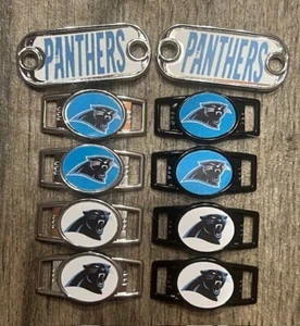 2~Carolina Panthers NFL Paracord Charms Oval or Mini Dog Tag shoelace charms - Picture 1 of 12